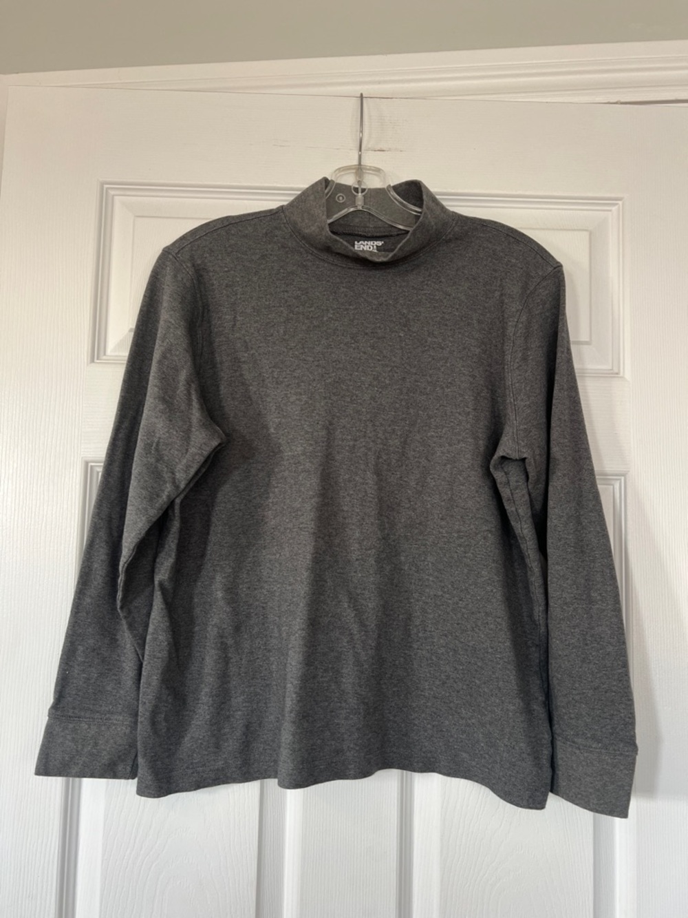 Lands' End Women's Charcoal Gray Long-Sleeve Turtleneck Tee